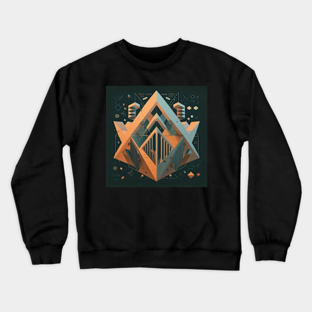 Abstract Geometric Artwork Crewneck Sweatshirt by byNIKA